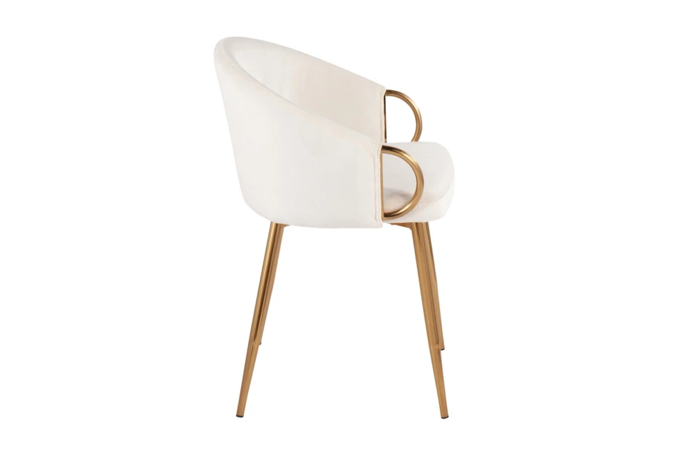 Rose Cream Velvet Dining Chair 2 Rose Cream Velvet Dining Chair - Image 2