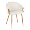 Rose Cream Velvet Dining Chair