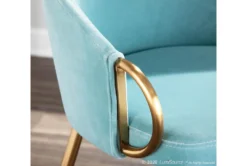 Rose Light Blue Velvet Dining Chair -KitchenCraft Store 314367 blue velvet dining chair detail 44