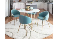 Rose Light Blue Velvet Dining Chair -KitchenCraft Store 314367 blue velvet dining chair room 85