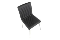 Sam Black Faux Leather Swivel Dining Chair Set Of 2 -KitchenCraft Store 314370 black faux leather dining chair top 31