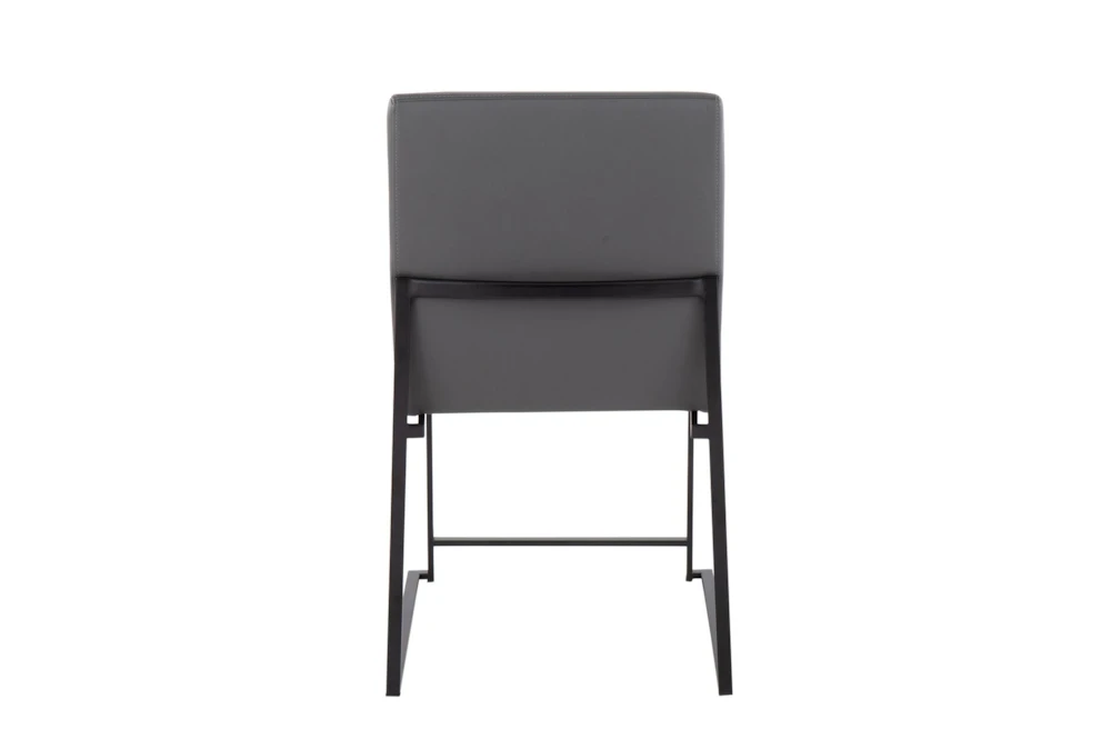 Ian Grey Faux Leather Dining Chair Set Of 2 3 Ian Grey Faux Leather Dining Chair Set Of 2 - Image 3