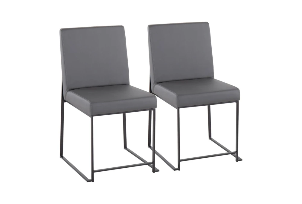 Ian Grey Faux Leather Dining Chair Set Of 2 1 Ian Grey Faux Leather Dining Chair Set Of 2