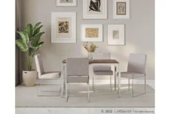 Ian Light Grey Fabric Dining Chair Set Of 2 -KitchenCraft Store 314386 grey polyester dining chair room 85