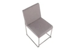 Ian Light Grey Fabric Dining Chair Set Of 2 -KitchenCraft Store 314386 grey polyester dining chair top 31