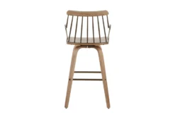 Winston White Washed Wood And Antique Copper Metal Counter Stool -KitchenCraft Store 314403 brown wood counter height stool back 82