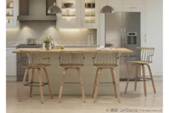 Winston White Washed Wood And Antique Copper Metal Counter Stool -KitchenCraft Store 314403 brown wood counter height stool room 85