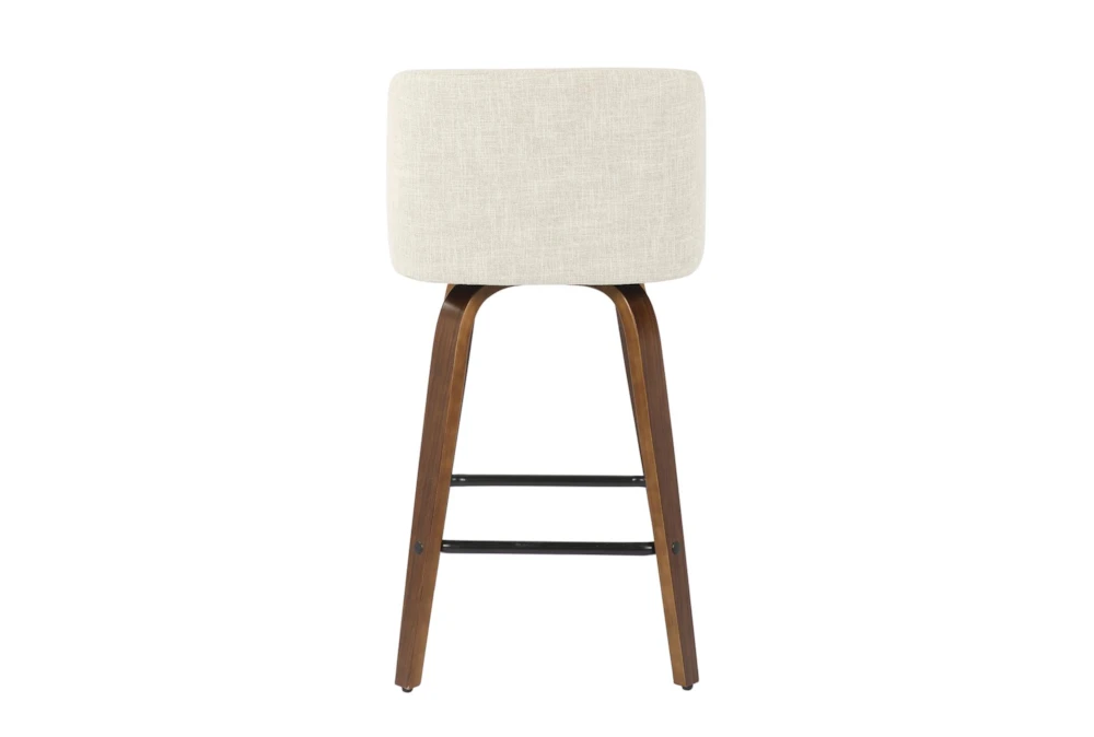 Tori Walnut And Cream Fabric Counter Stool Set Of 2 7 Tori Walnut And Cream Fabric Counter Stool Set Of 2 - Image 7