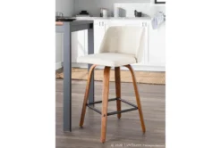 Tori Walnut And Cream Fabric Counter Stool Set Of 2 15 Tori Walnut And Cream Fabric Counter Stool Set Of 2 -KitchenCraft Store 314406 white polyester counter height stool room 85