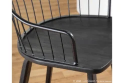 Walter Black Wood And Black Metal Counter Stool -KitchenCraft Store 314411 black wood counter height stool detail 44