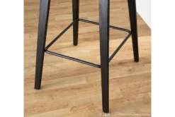 Walter Black Wood And Black Metal Counter Stool -KitchenCraft Store 314411 black wood counter height stool detail 46