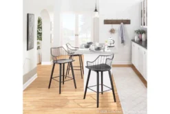 Walter Black Wood And Black Metal Counter Stool -KitchenCraft Store 314411 black wood counter height stool room 85