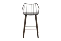 Walter Dark Walnut Wood And Brown Metal Counter Stool -KitchenCraft Store 314412 brown wood counter height stool back 82