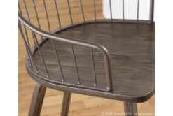 Walter Dark Walnut Wood And Brown Metal Counter Stool -KitchenCraft Store 314412 brown wood counter height stool detail 46