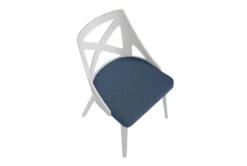 Ashton White Textured Wood And Blue Fabric Dining Chair Set Of 2 9 Ashton White Textured Wood And Blue Fabric Dining Chair Set Of 2 -KitchenCraft Store 314417 blue polyester dining chair top 31