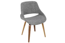 Rizzi Walnut And Grey Fabric Dining Chair Set Of 2 10 Rizzi Walnut And Grey Fabric Dining Chair Set Of 2 -KitchenCraft Store 314426 grey polyester dining chair top 31