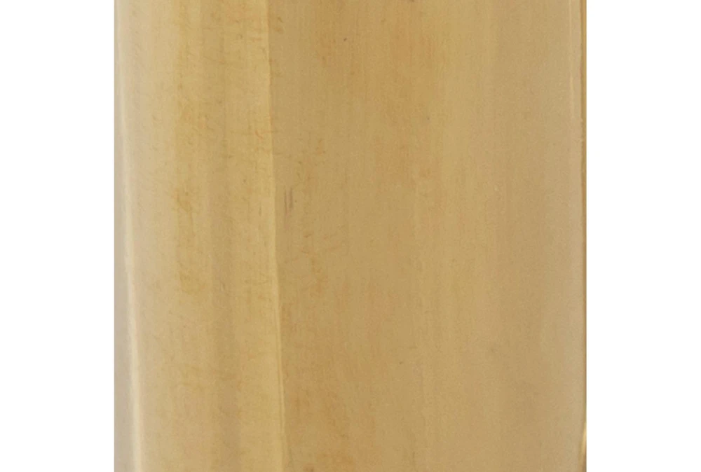 Emma Gold Steel With Clear Glass Top 35" Dining Table 4 Emma Gold Steel With Clear Glass Top 35" Dining Table - Image 4