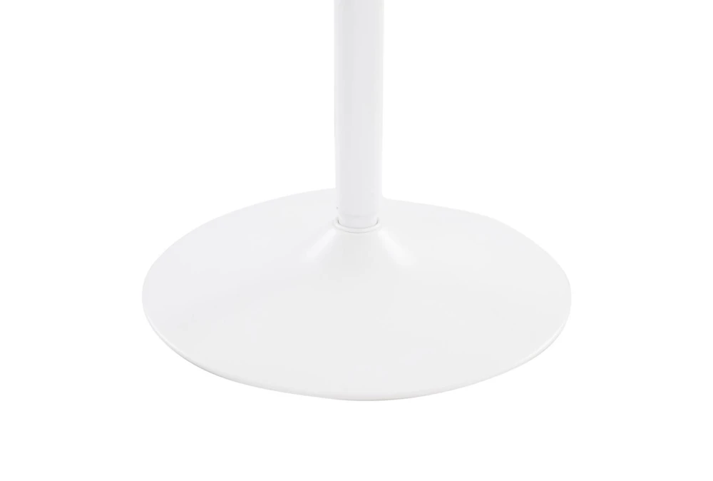 Dia White Steel And White Wood 36" Dining Table 3 Dia White Steel And White Wood 36" Dining Table - Image 3