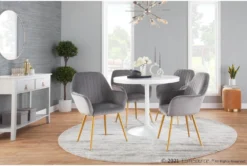 Dia White Steel And White Wood 36" Dining Table 9 Dia White Steel And White Wood 36" Dining Table -KitchenCraft Store 314436 white wood dining table room 85