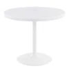 Dia White Steel And White Wood 36" Dining Table