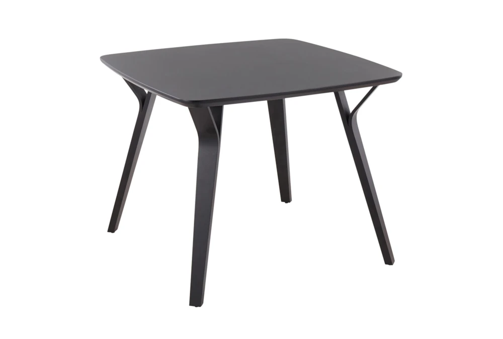 Vini Black Wood Mid-Century Modern 39" Dining Table 1 Vini Black Wood Mid-Century Modern 39" Dining Table