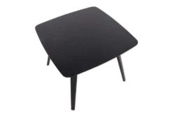 Vini Black Wood Mid-Century Modern 39" Dining Table 7 Vini Black Wood Mid-Century Modern 39" Dining Table -KitchenCraft Store 314437 black wood dining table top 31