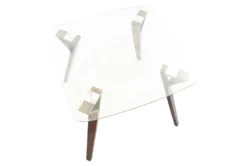 Vini Walnut And Glass Mid-Century 39" Modern Dining Table -KitchenCraft Store 314439 brown wood dining table top 31