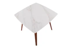 Vini Walnut And White Textured 39" Marble Dining Table 7 Vini Walnut And White Textured 39" Marble Dining Table -KitchenCraft Store 314441 brown wood dining table top 31