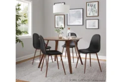 Vini Walnut Mid-Century Modern 39" Dining Table -KitchenCraft Store 314442 brown wood dining table room 85