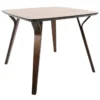 Vini Walnut Mid-Century Modern 39" Dining Table
