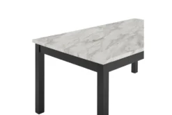 Leslie 68" Faux Marble Dining Table 6 Leslie 68" Faux Marble Dining Table -KitchenCraft Store 315416 black acrylic dining table detail 44