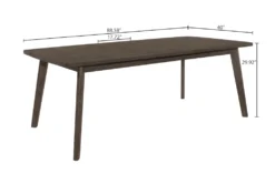 Eamer 89" Dining Table -KitchenCraft Store 316807 grey wood dining table detail 45