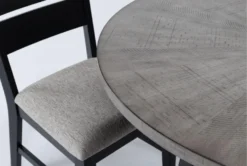 Matty 48" Round Dining Set For 4 -KitchenCraft Store 316956 black wood dining set detail 45