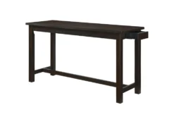 Stacy Brown 67" Counter Set For 3 -KitchenCraft Store 318605 brown wood counter height set detail 44