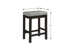 Stacy Brown 67" Counter Set For 3 -KitchenCraft Store 318605 brown wood counter height set detail 46