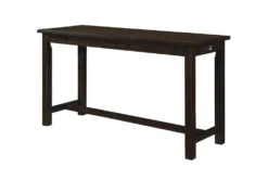 Stacy Brown 67" Counter Set For 3 -KitchenCraft Store 318605 brown wood counter height set side 14