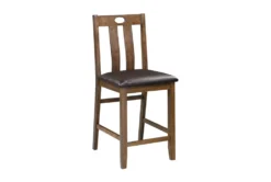 Zally 36" Counter Set For 4 13 Zally 36" Counter Set For 4 -KitchenCraft Store 318606 brown wood counter height set side 15 1