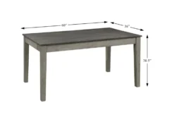 Gilman Grey 60" Dining Table -KitchenCraft Store 318615 grey fabric dining set detail 45