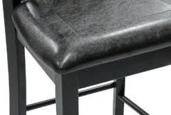 Nala 39" Counter Set For 4 -KitchenCraft Store 318650 black wood counter height set detail 44