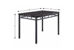 Jojo 48" Dining Set For 4 9 Jojo 48" Dining Set For 4 -KitchenCraft Store 318653 black metal dining set detail 44