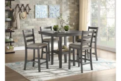 Willy 41" Counter Set For 4 -KitchenCraft Store 318654 grey wood counter height set room 85