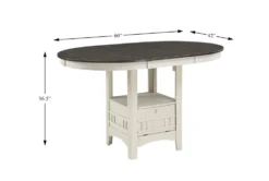 Henry White 47" Counter Table -KitchenCraft Store 318656 white wood counter height set detail 44 1