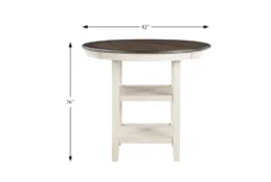 Taylor Brown/White 42" Counter Table 9 Taylor Brown/White 42" Counter Table -KitchenCraft Store 318661 brown wood counter height set detail 44