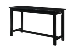 Stacy Black 67" Counter Set For 4 -KitchenCraft Store 318743 black wood counter height set side 14