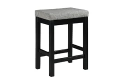 Stacy Black 67" Counter Set For 4 -KitchenCraft Store 318743 black wood counter height set side 15