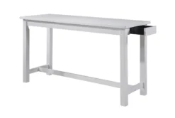 Stacy White 67" Counter Set For 3 -KitchenCraft Store 319144 white wood counter height set detail 44 1