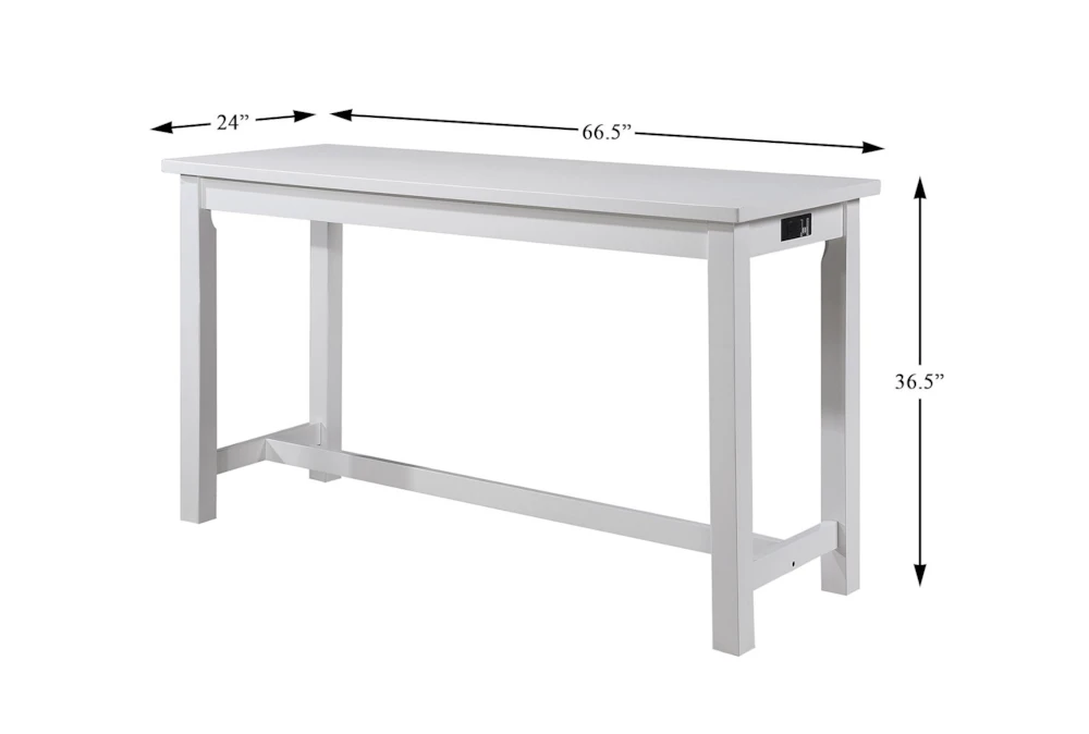 Stacy White 67" Counter Set For 3 8 Stacy White 67" Counter Set For 3 - Image 8