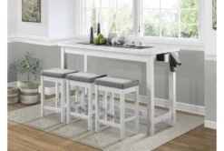 Stacy White 67" Counter Set For 3 24 Stacy White 67" Counter Set For 3 -KitchenCraft Store 319144 white wood counter height set room 86