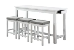 KitchenCraft Store 28 Stacy White 67" Counter Set For 3