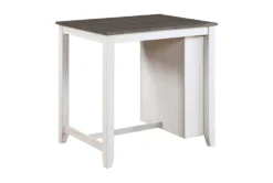 Damar Grey 37" Counter Set For 4 -KitchenCraft Store 319146 grey wood counter height set back 82